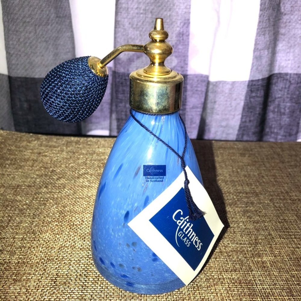 NWT Caithness Blue Glass Bottle